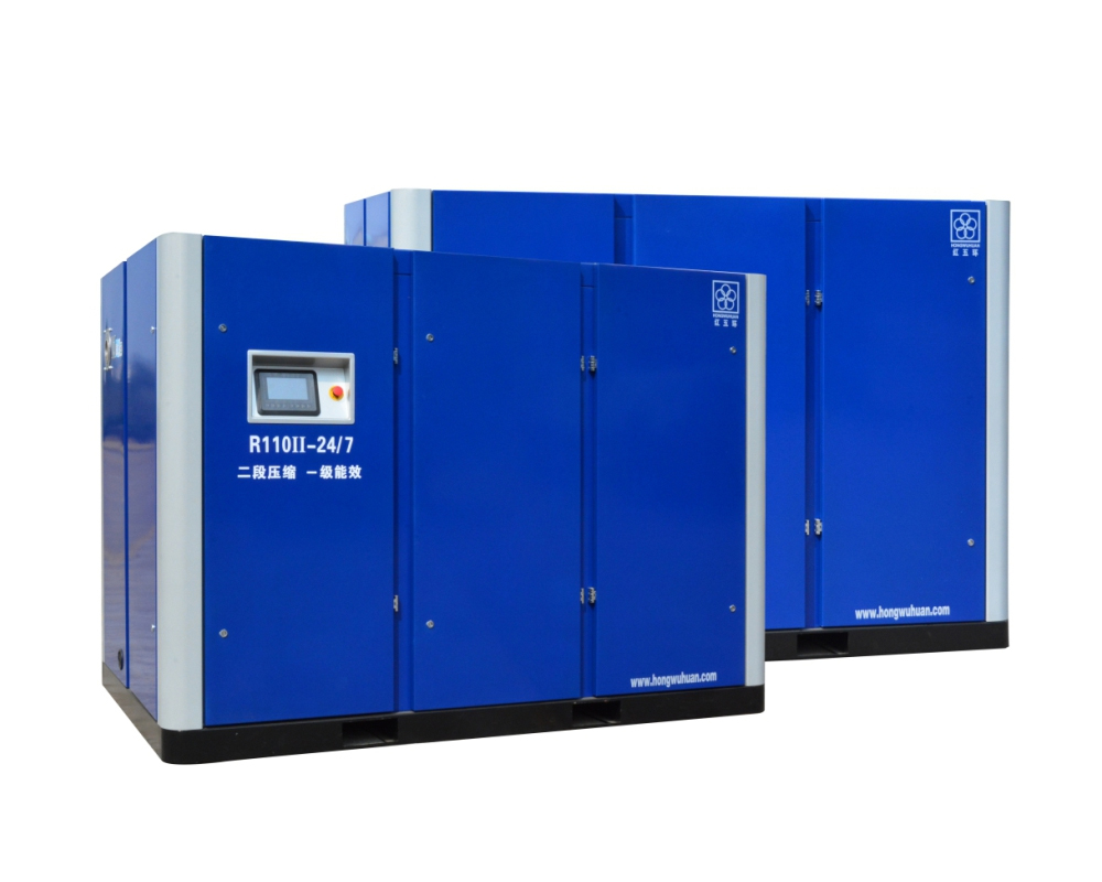 紅五環(huán)兩級壓縮螺桿空壓機